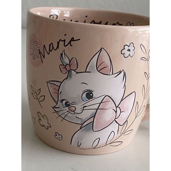 Disney The Aristocats Bonjour Marie Cat Kitten Mug With Stirrer Stir Wand NEW - Picture 2 of 8